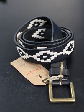 La Matera Size 44 Oscuro Polo Belt Black